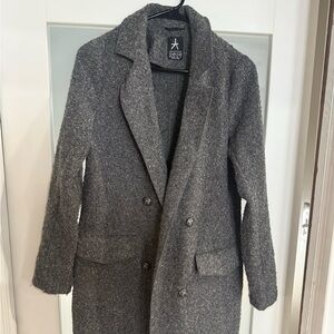 Atmosphere Charcoal Double-Breasted Pea Coat